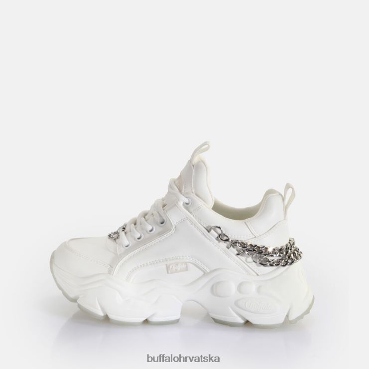 bijela/srebrna Buffalo binary chain 3.0 trainer trainers low veganski |tenisice TDD6T418