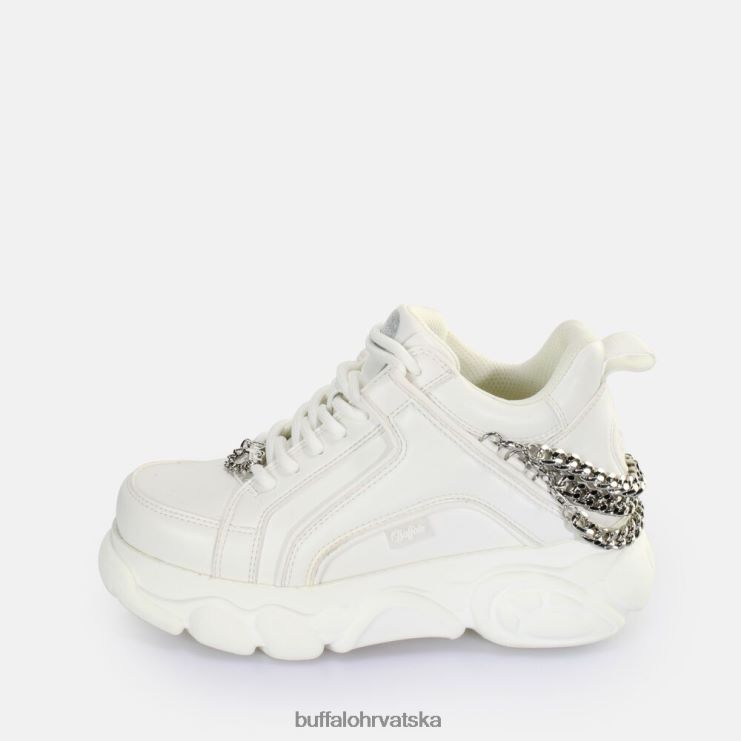 bijela/srebrna Buffalo cld corin chain 2.0 tenisice niske veganske |tenisice TDD6T592