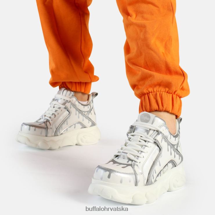 bijela/srebrna Buffalo cld corin tenisica low vegan |tenisice TDD6T757
