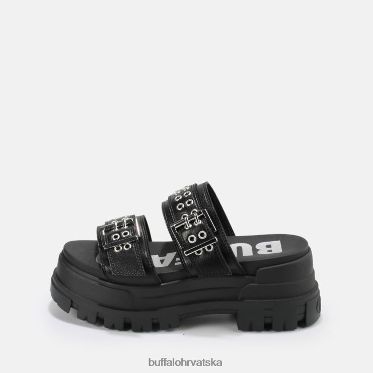 crno Buffalo aspha loop sandale s platformom veganske |slajdova TDD6T886